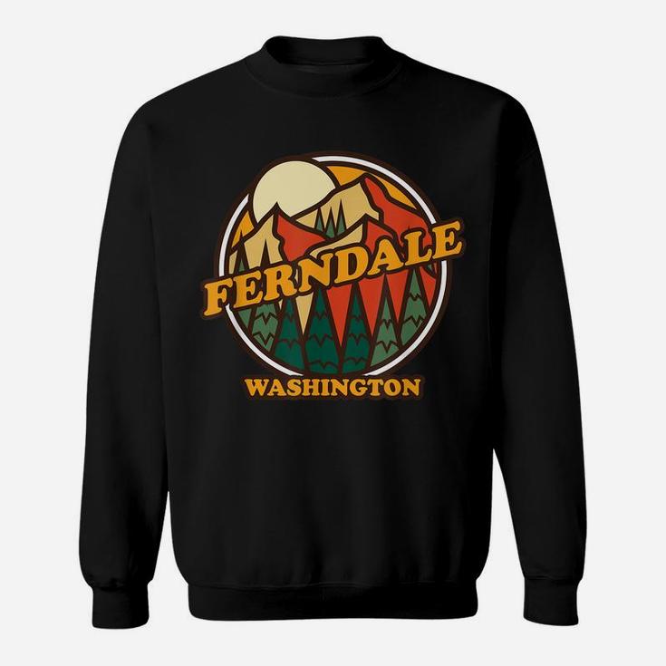 Vintage Ferndale, Washington Mountain Hiking Souvenir Print Sweatshirt
