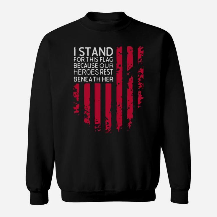 Vintage I Stand For This Flag Sweatshirt