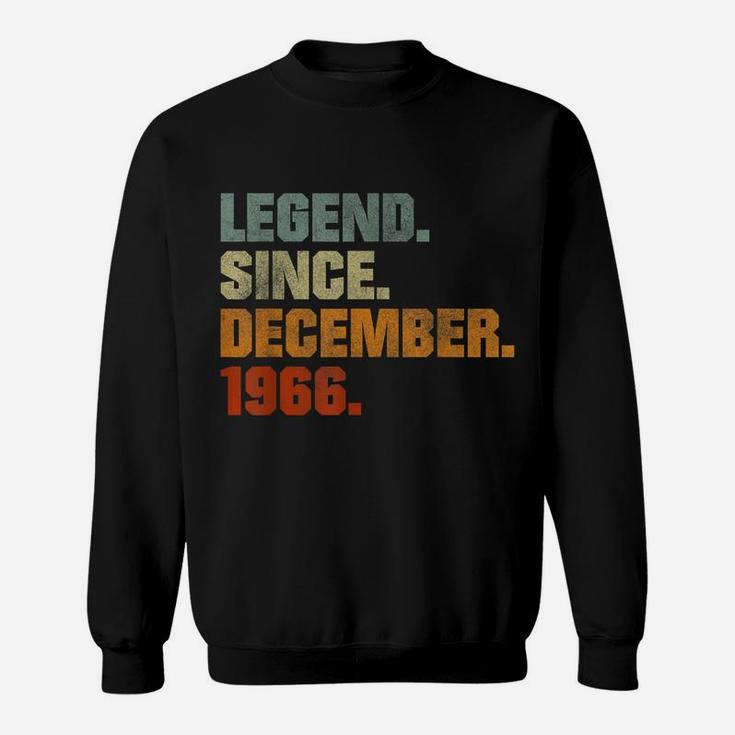 Vintage Men Women 55Th Birthday Legend Since December 1966 Sweatshirt
