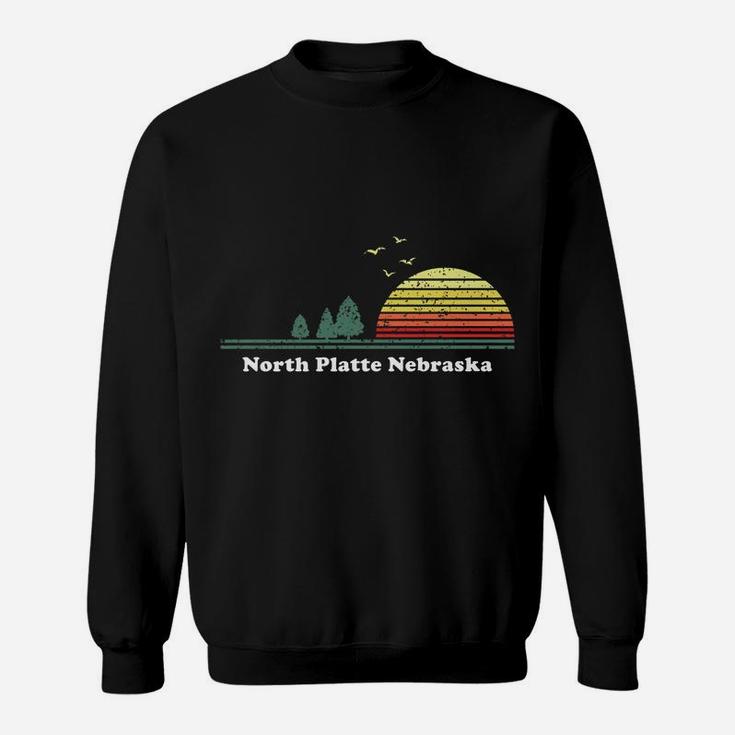 Vintage North Platte, Nebraska Sunset Souvenir Print Sweatshirt