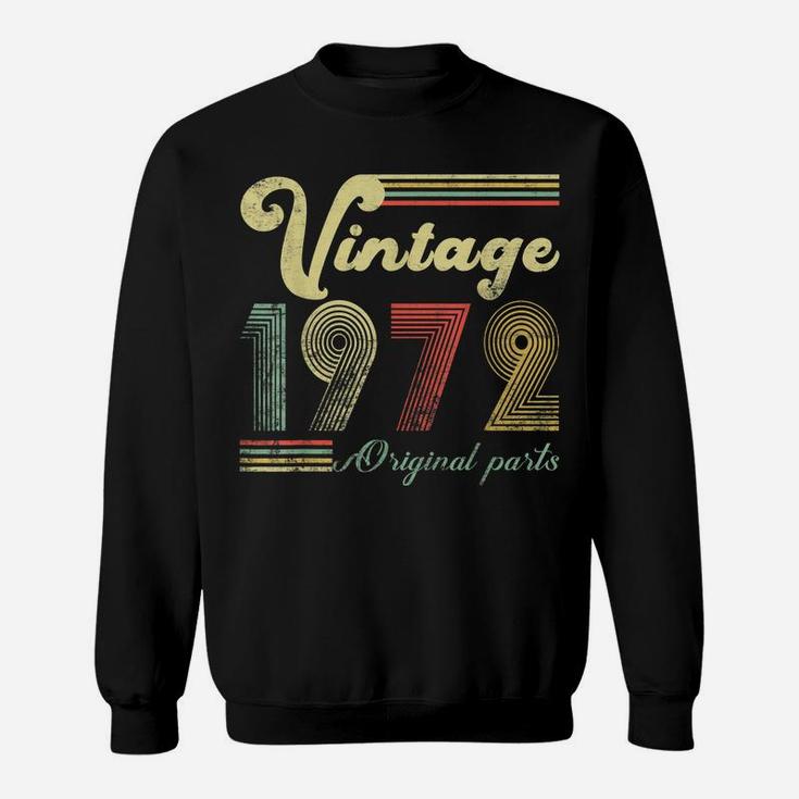 Vintage Retro 1972 50 Years Old 50Th Birthday Gift Men Women Sweatshirt