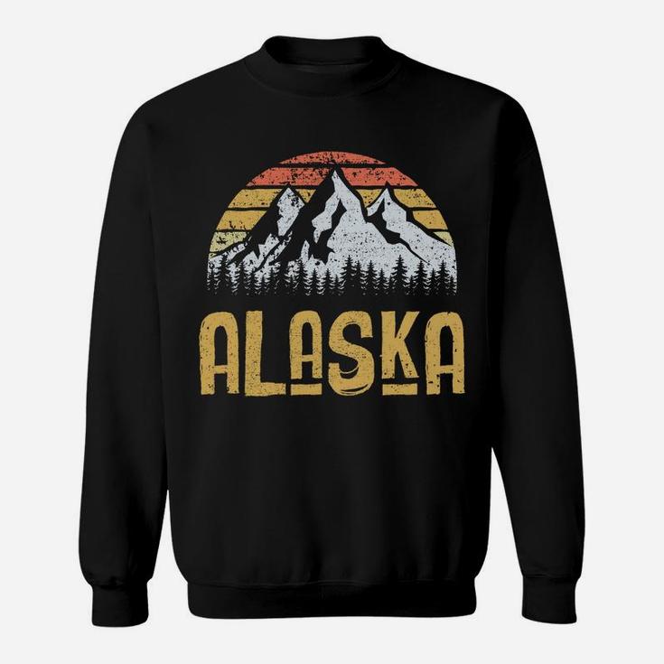 Vintage Retro Alaska US Mountains Glacier Hoodie Sweatshirt