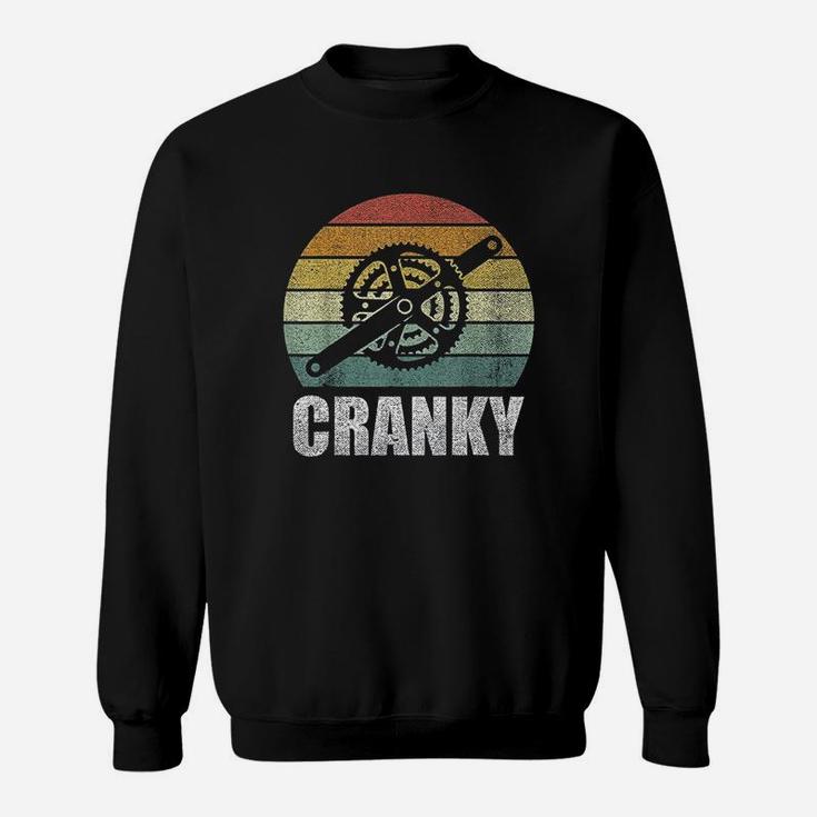 Vintage Retro Bicycle Cranky Gifts For Cycling Lovers Cranky Sweatshirt