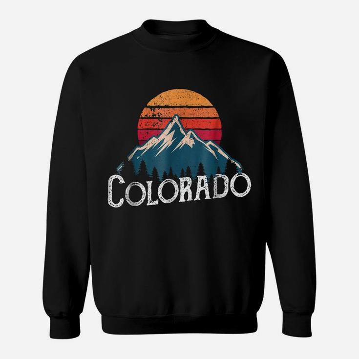 Vintage Retro Colorado Co Mountains Outdoor Wildness Sweatshirt