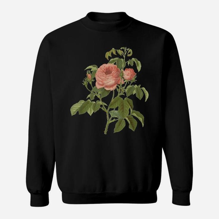 Vintage Rose Aesthetic Botanical Floral Flower Women Flowers Sweatshirt