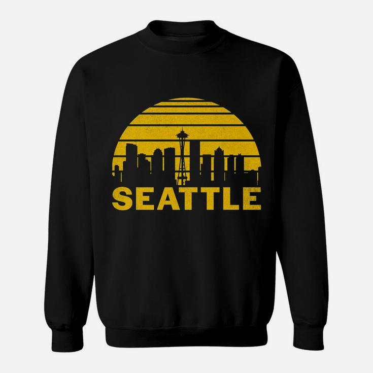 Vintage Seattle Washington Cityscape Retro Sweatshirt