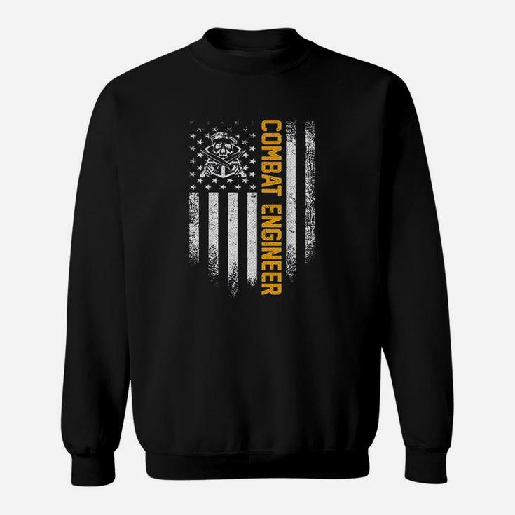 Vintage Usa Combat Engineer American Flag Patriotic Funny Sweatshirt