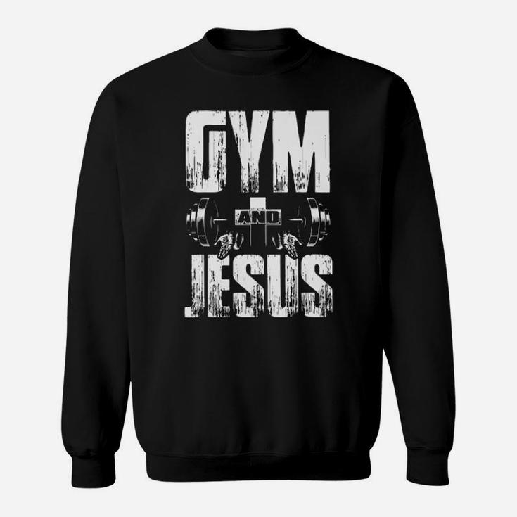 Weight Lifting Gym N Jesus Sweatshirt