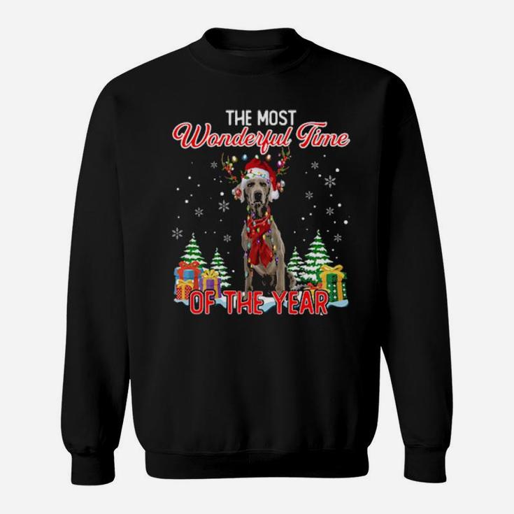 Weimaraner  The Most Wonderful Time Of The Year Sweatshirt