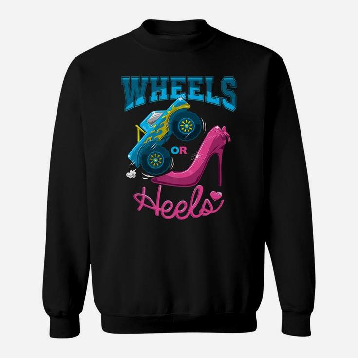 Wheels Or Heels Gender Reveal Family Sweatshirt