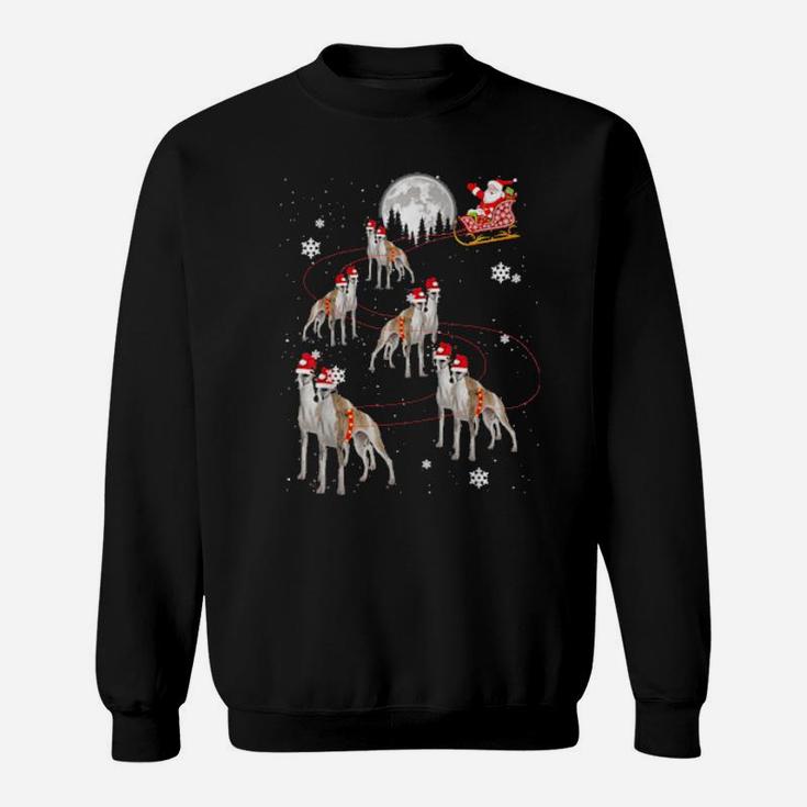 Whippet Reindeer Santa Xmas Sweatshirt