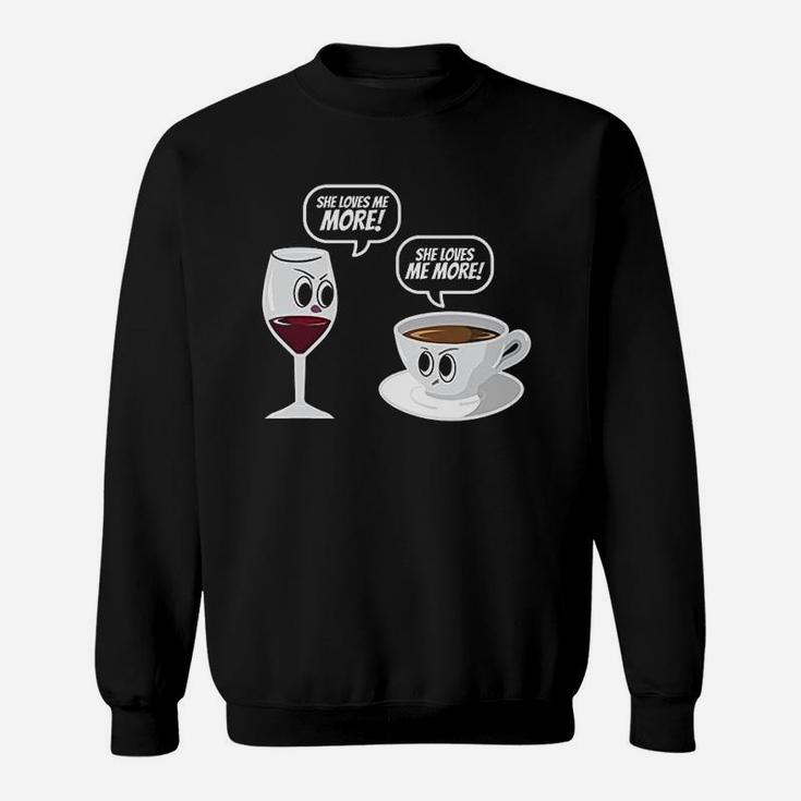 Wine Vs Coffee Sweatshirt