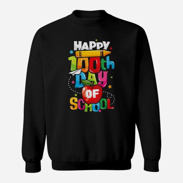 Womens 100Th Day Of School Gift For Teachers Happy 100 Days Sweatshirt