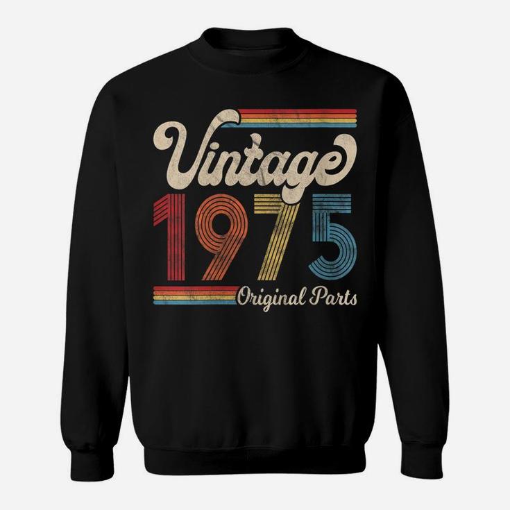 Womens 1975 Vintage 1975 Birthday Gift Men Women Born Made 1975 Sweatshirt