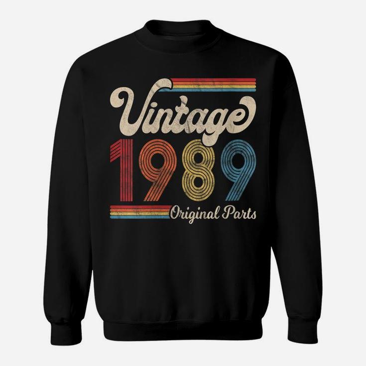 Womens 1989 Vintage 1989 Birthday Gift Men Women Born Made 1989 Sweatshirt