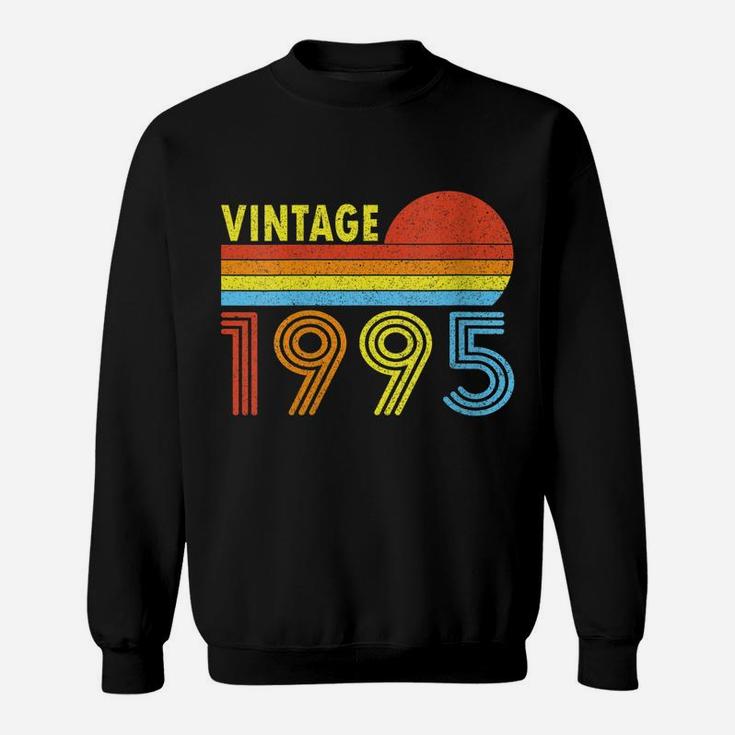 Womens 1995 Vintage 1995 Sunset Gift For Men Women Born Made 1995 Sweatshirt