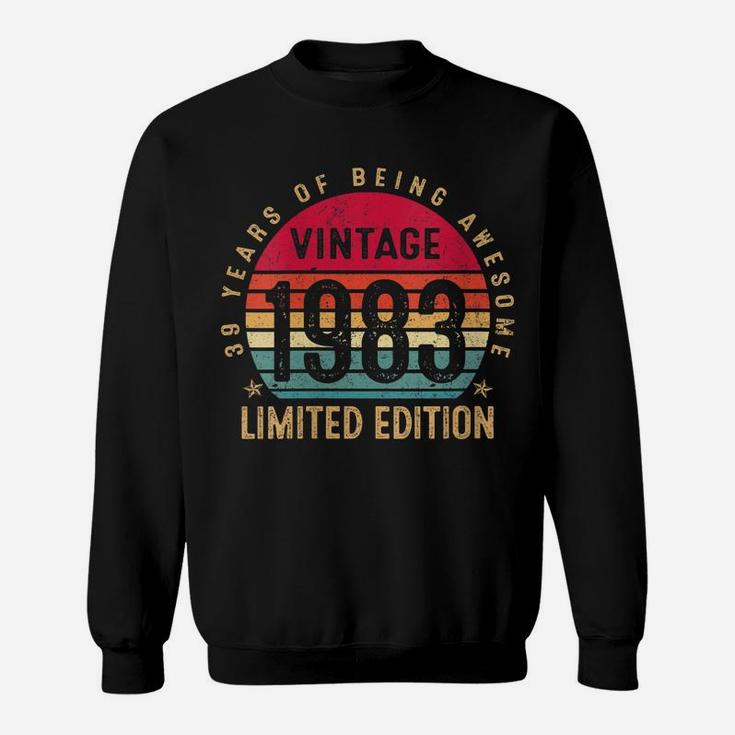 Womens 39 Year Old Vintage 1983 Made In 1983 Retro 39Th Birthday Sweatshirt