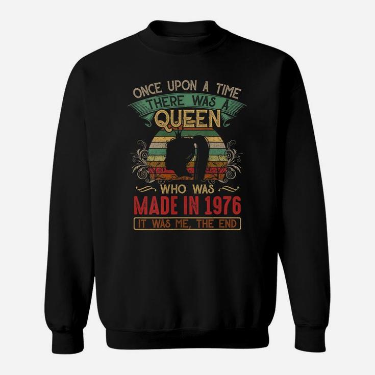Womens 45Th Birthday Queen Made In 1976 Sweatshirt