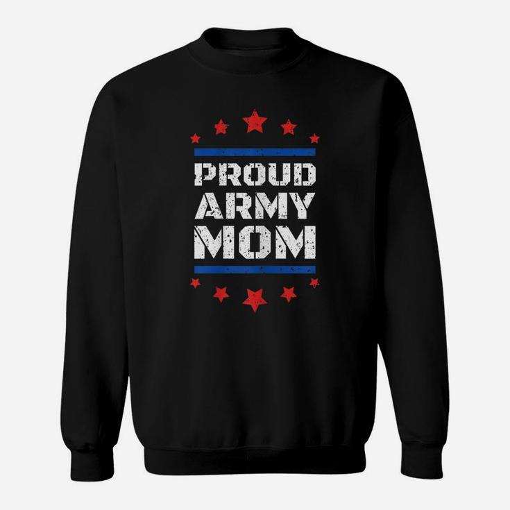 Womens 4Th July Clothing - Proud Army Mom Us Patriot Sweatshirt
