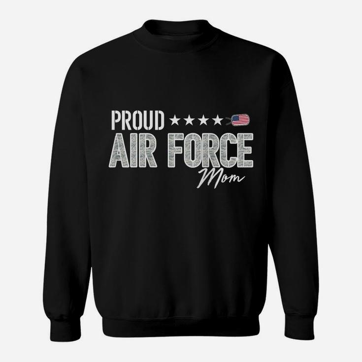 Womens Abu Proud Air Force Mom For Mothers Of Airmen Raglan Baseball Tee Sweatshirt