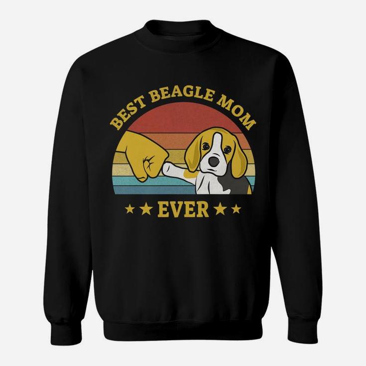 Womens Best Beagle Mom Ever Proud Vintage Beagle Gifts Puppy Lover Sweatshirt