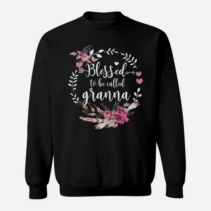 Womens Blessed To Be Called Granna Shirt Thankful Blessed Granna Sweatshirt