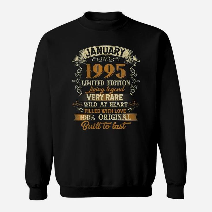 Womens Born In January 1995 Vintage 26Th Birthday Gift 26 Yrs Old Sweatshirt