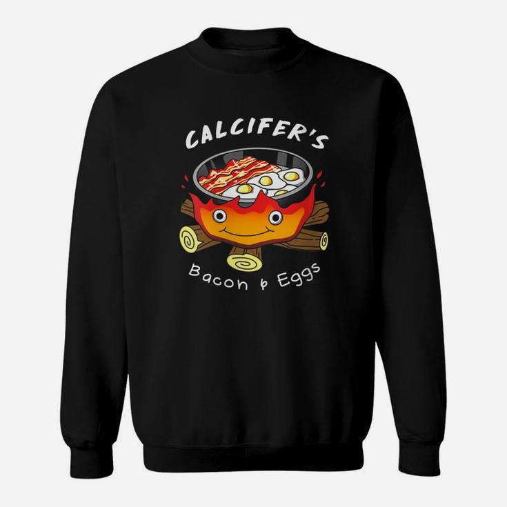 Womens Calcifer's Bacon And Egg Cook - Food Lover T Shirt Sweatshirt