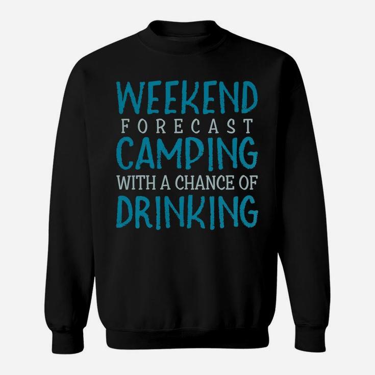 Womens Camping T-Shirts For Women Funny Mom Gift Weekend Forecast Sweatshirt