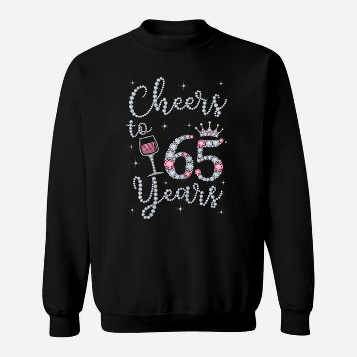 Womens Cheers To 65 Years 1954 65Th Birthday Gift Tee For Womens Sweatshirt
