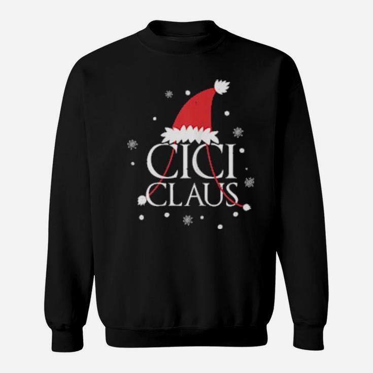 Womens Cici Claus Hat Grandma Cici Lovely Xmas Cute Sweatshirt