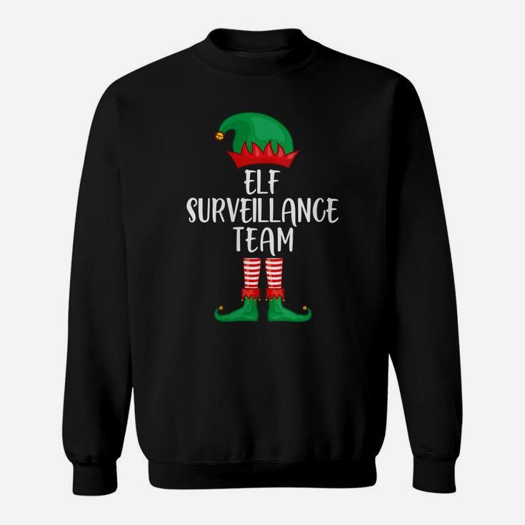 Womens Elf Surveillance Team Christmas Party Matching Family Group Sweatshirt