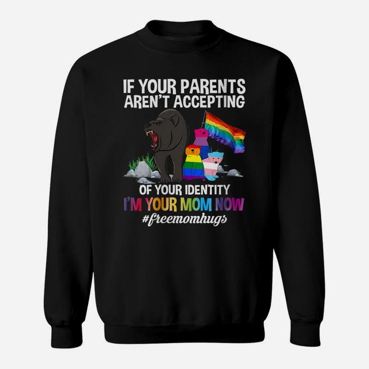 Womens Free Mom Hugs Proud Mama Bear Lgbt Gay Pride Lgbtq Parade Sweatshirt