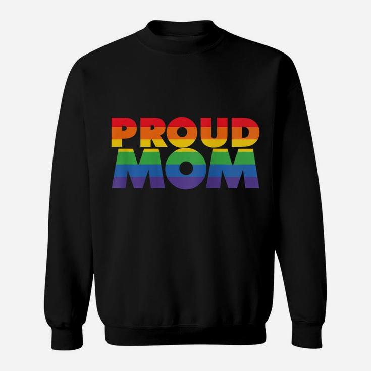 Womens Gay Pride Shirt Proud Mom Lgbt Parent T-Shirt Father's Day Raglan Baseball Tee Sweatshirt
