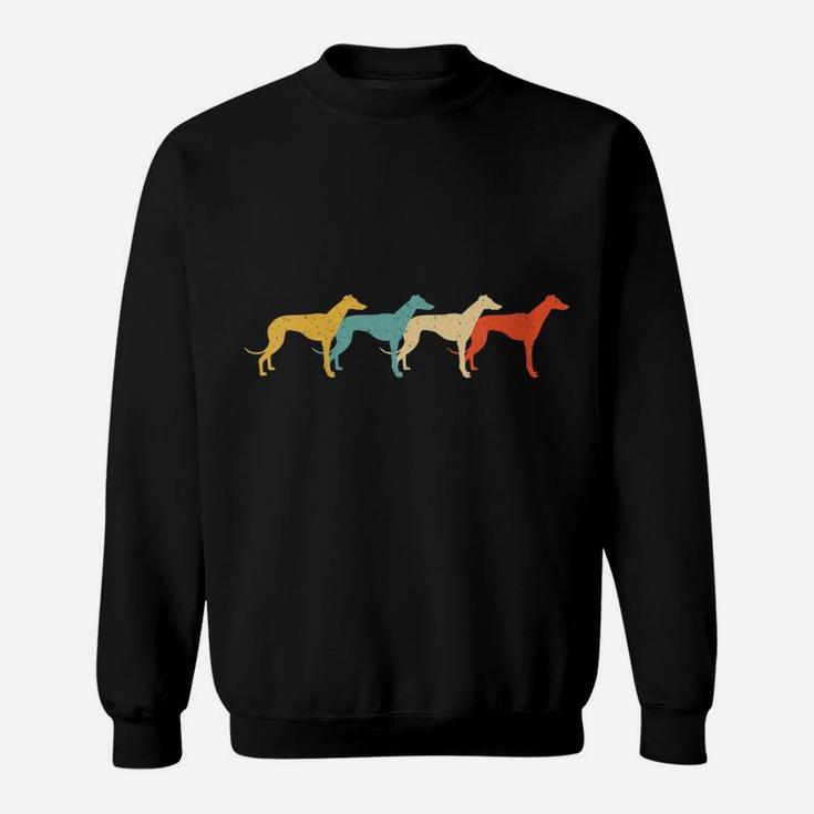 Womens Greyhound Vintage Retro Dog Pet Racer Lover 60S 70S Gift Sweatshirt
