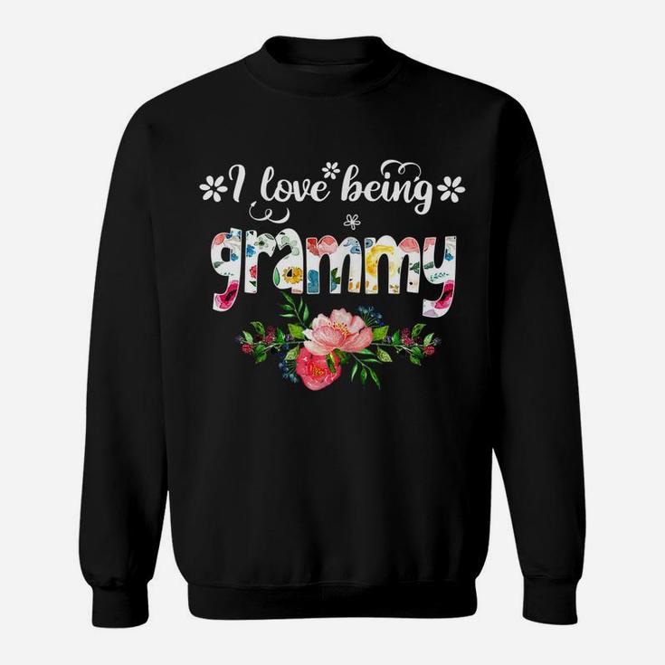 Womens I Love Being Called Grammy Flower Sweatshirt