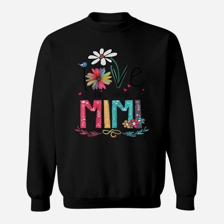 Womens I Love Being Called Mimi Sunflower Mothers Day Gift Sweatshirt