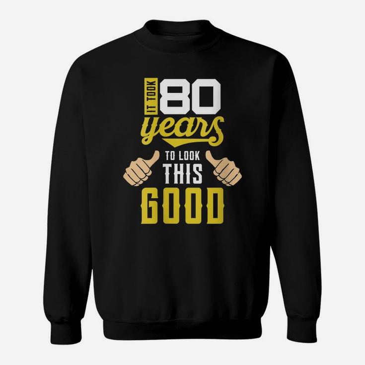 Womens Made In 1939 Vintage 80Th Birthday Funny Joke Design Sweatshirt