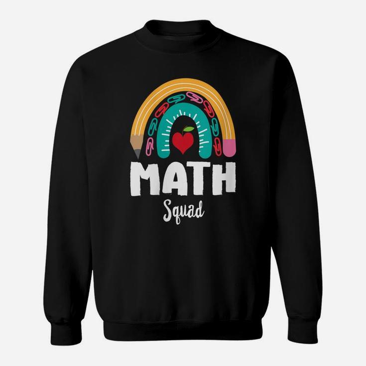 Womens Math Squad, Funny Boho Rainbow For Teachers Sweatshirt