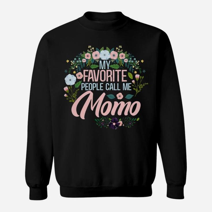 Womens My Favorite People Call Me Momo, Xmas Momgrandma Sweatshirt