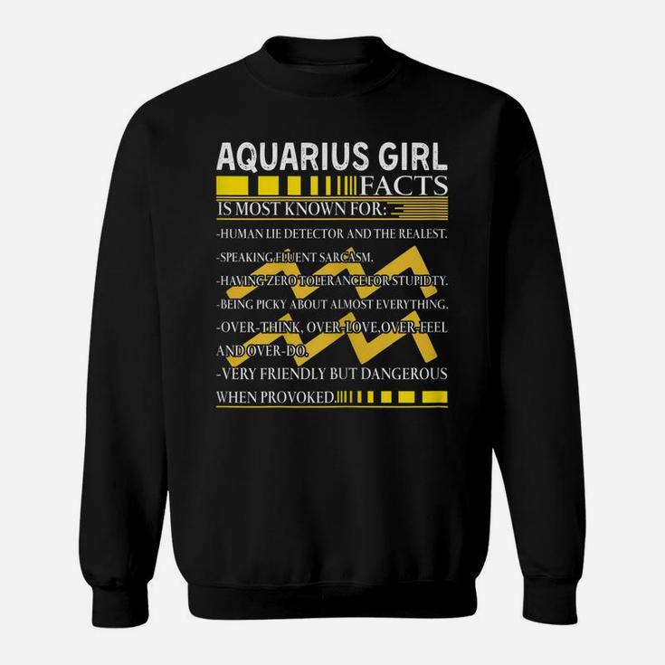 Womens Nn Aquarius Girl Facts Birthday Gift February January Girl Sweatshirt