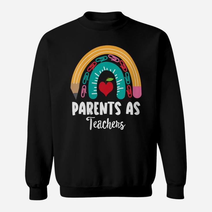 Womens Parents As Teachers, Funny Boho Rainbow For Teachers Sweatshirt