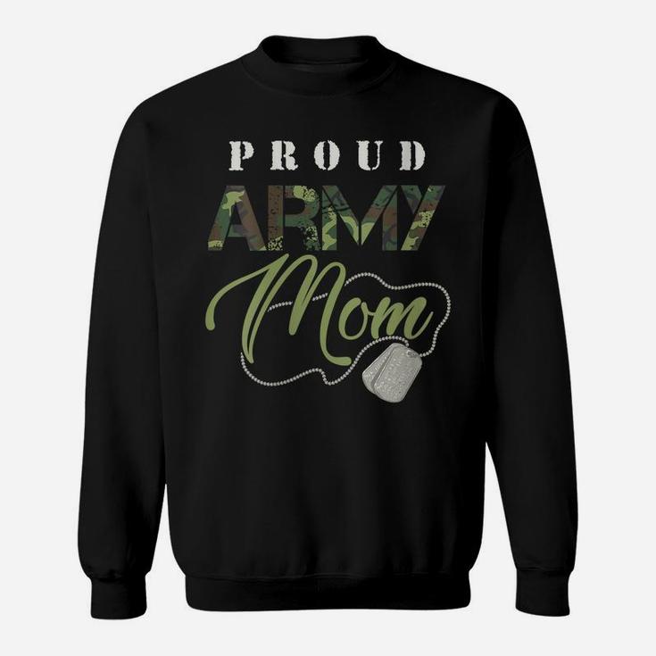 Womens Proud Army Mom Art | Cute Military Mama Design Usa Gift Sweatshirt