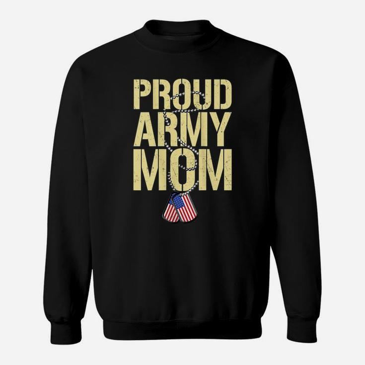 Womens Proud Army Mom Shirt Patriotic Family Military Mother Gifts Sweatshirt