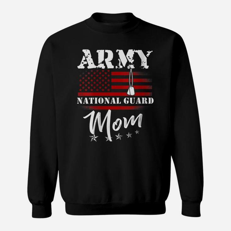 Womens Proud Army National Guard Mom Us Flag Tees Us Military Women Sweatshirt