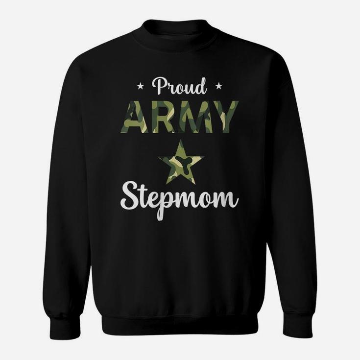 Womens Proud Army Stepmom Army Mom Womens Mothers Day Sweatshirt