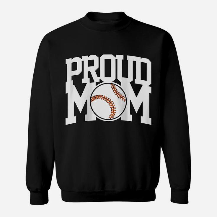 Womens Proud Baseball Mom | Baseball Game | T-Ball | Baseball Fan Raglan Baseball Tee Sweatshirt