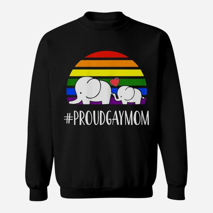 Womens Proud Gay Mom Love Rainbow Flag Lgbt Pride Gifts Sweatshirt
