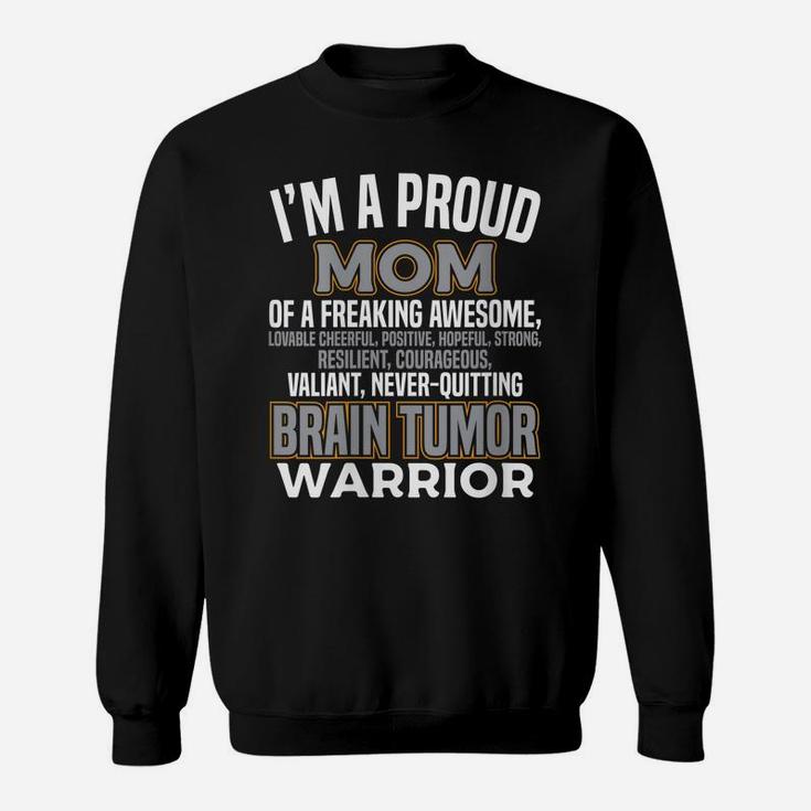 Womens Proud Mom Brain Tumor Awareness Survivor Women Girl Sweatshirt