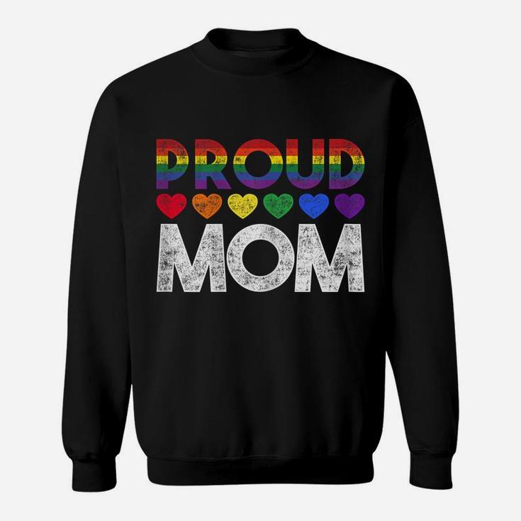 Womens Proud Mom Lgbt Sweatshirt